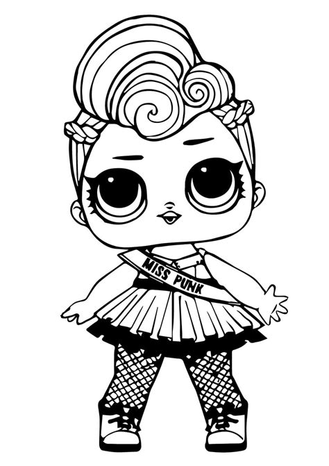 Coloriage Miss Punk Poupeé Lol télécharger et imprimer gratuit sur