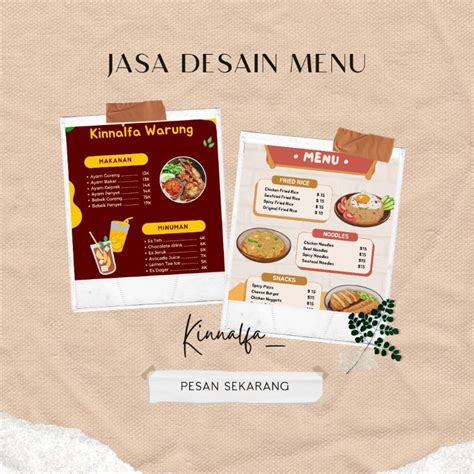 Jual Jasa Desain Menu Makanan Bisa Custom Shopee Indonesia