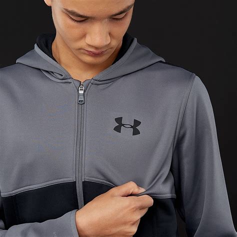 Under Armour Boys Af Full Zip Hoodie Black 1299347 001 Boys Clothing Hoodies Pro