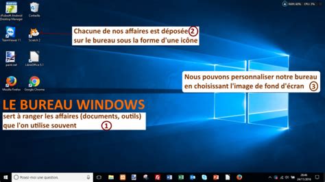 Comment Marche Le Bureau Windows Coursinfo Fr