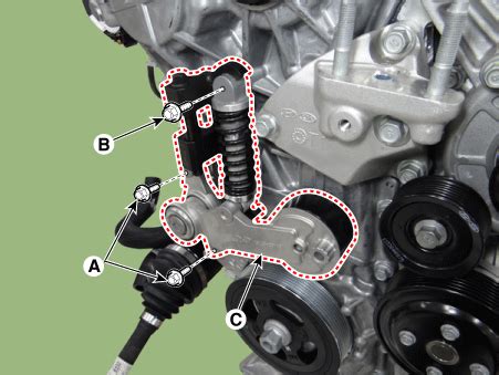 Kia Niro Drive Belt Tensioner Repair Procedures Drive Belt System