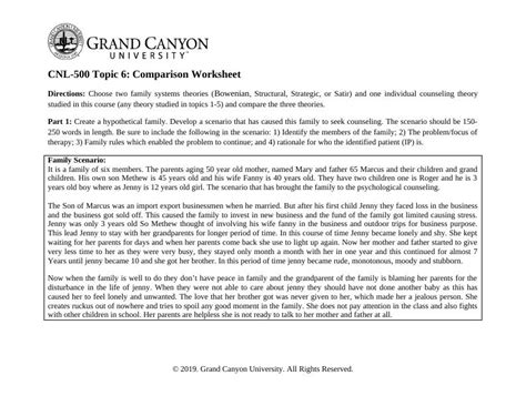 CNL 500 Topic 6 Comparison Worksheet Theory 2022