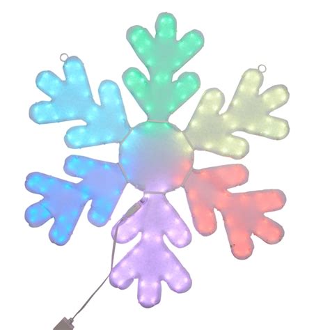 Ge 30 In Hanging Snowflake Hanging Decoration With Color Changing Led