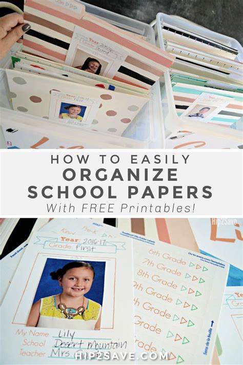 An Organized School Paper With Free Printables