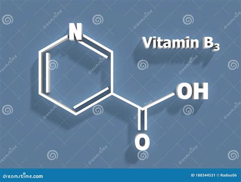 Chemical Formula Of Nicotinic Acid Stock Illustration Illustration Of