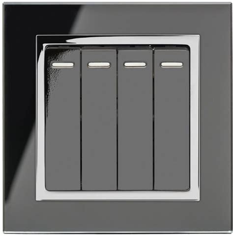 Retrotouch Retractive Pulse Light Switch Gang Black Ct Home