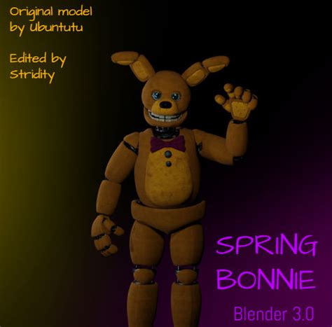 Spring Bonnie From The Fnaf Movie Blender 30 By Stridity On Deviantart