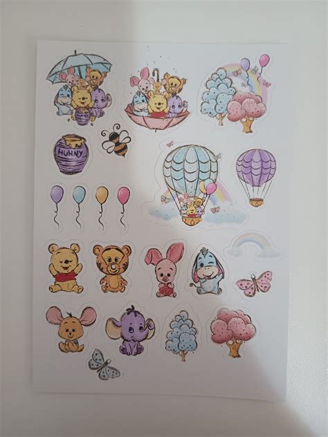 Stickers Cartela De Adesivos Ursinho Pooh Elo