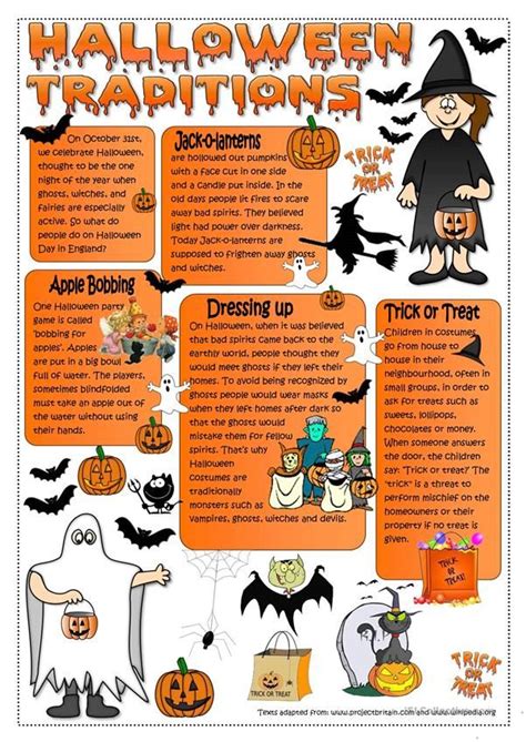 Halloween Traditions English ESL Worksheets Halloween Worksheets