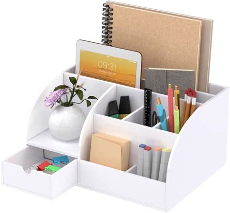 FEMELI Office Desk Organizer And Accessories Acrylic Desk Organizer