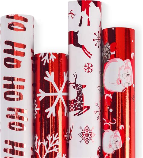 Ruspepa Christmas T Wrapping Paper Red And White Paper With A