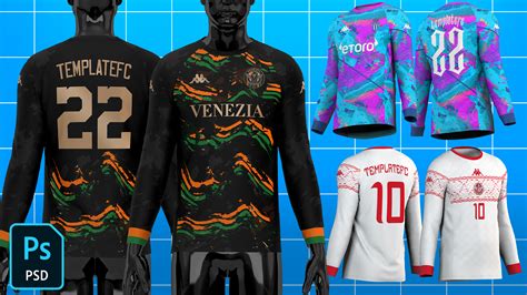 Long Sleeve Jersey Mock Up Templates Templatefc