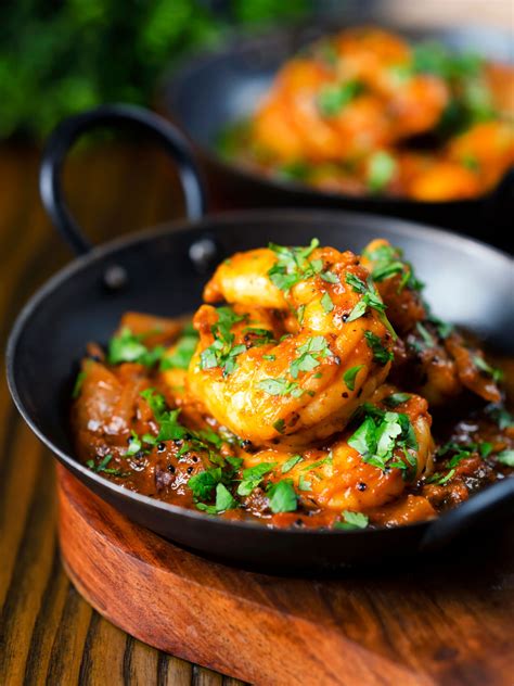 British Indian King Prawn Bhuna Curry Krumpli