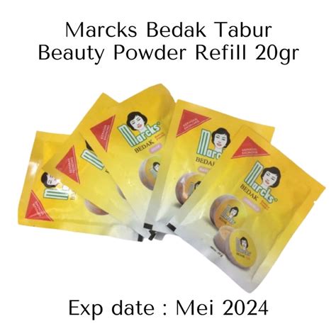 Jual Marcks Bedak Tabur Sachet 20gr Kemasan Refill Shopee Indonesia