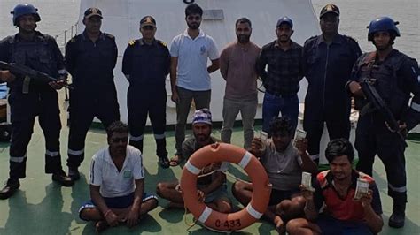 Mumbai Indian Coast Guard Seizes Fishing Vessel With K Litres Of