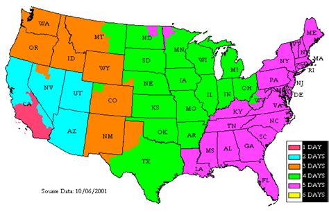 Usps Postal Zone Chart Map