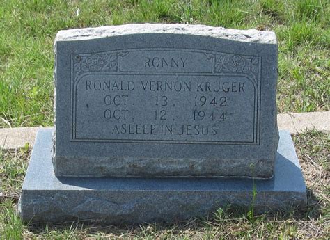 Ronald Vernon Ronny Kruger Find A Grave Memorial