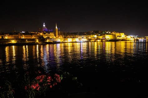 Valletta Skyline at Night, a photo from Malta, South | TrekEarth ...