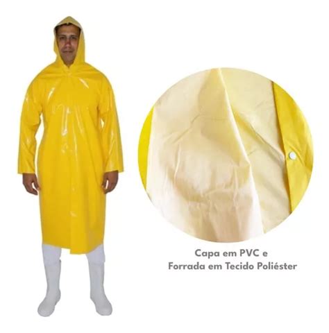 5 Capas Chuva Pvc Forrada Amarela Tam Exg Brascamp Epi C Ca Mebuscar