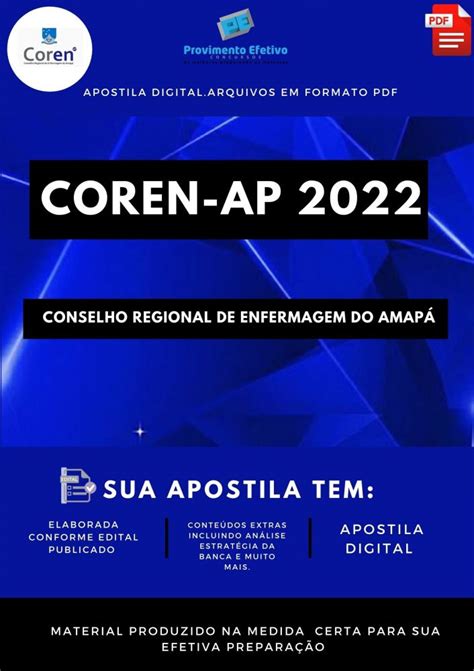 Provimento Efetivo Concursos Apostila Coren Ap T Cnico Enfermagem Ano