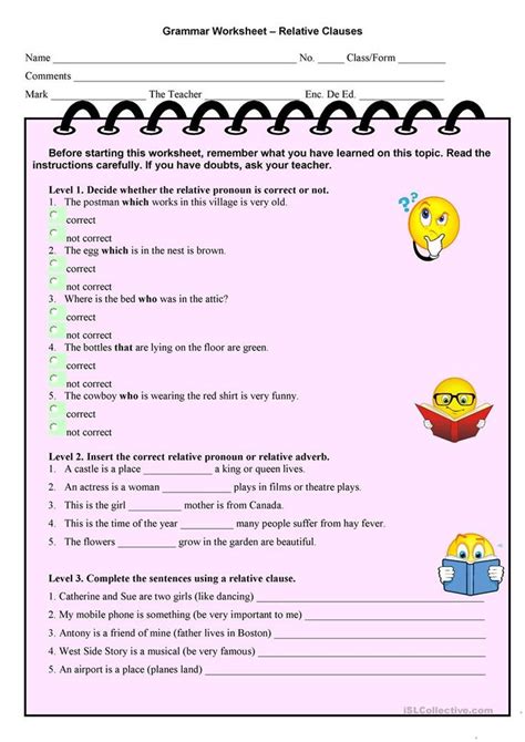 Relative Clauses English Esl Worksheets For Distance Learning And Physical Classrooms