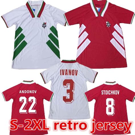 1994 Bulgaria Retro World Cup National Team Soccer Jersey Home Away Red