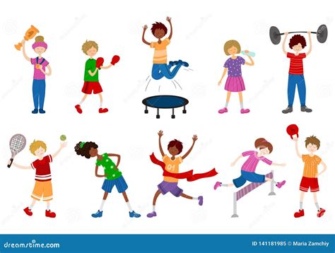 Sport Dei Bambini Di Vettore Illustrazione Vettoriale Illustrazione