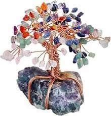 Multi Crystals Chips Mineral Tree With Amethyst Cluster Base Bulk