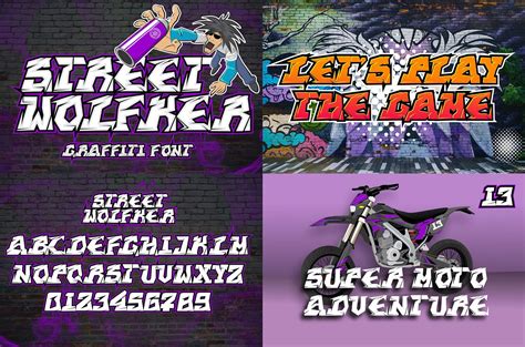 Graffiti Font Bundle Vol 2 Urban Graffiti Font Vintage Font Retro