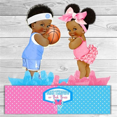 Free Throws Or Pink Bows Gender Reveal Centerpiece Etsy Bow Gender