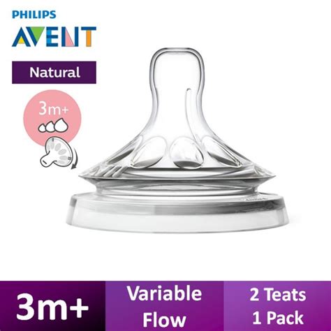 Philips Avent Natural Teat Variable Flow 3m 2 Pcs Pack Shopee Malaysia