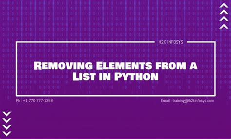 Removing Elements From A List In Python H Kinfosys Blog