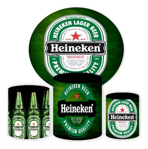 Painel Redondo Trio Capas Cilindros Tecido Heineken Mercadolivre