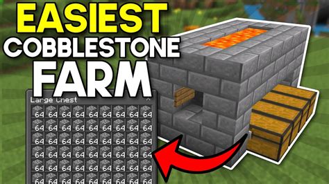 Easiest Minecraft Cobblestone Farm Youtube