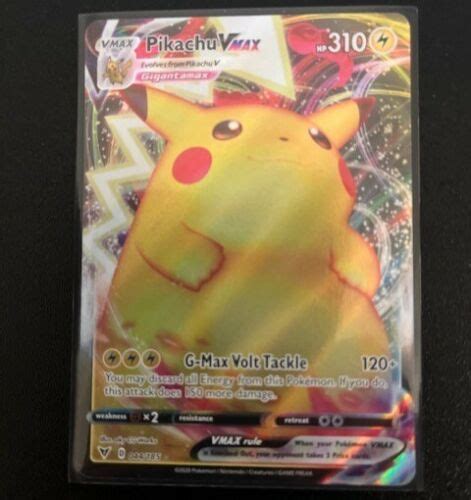 Pikachu Vmax 044 185 Vivid Voltage NM Full Art Ultra Rare Pokemon Card