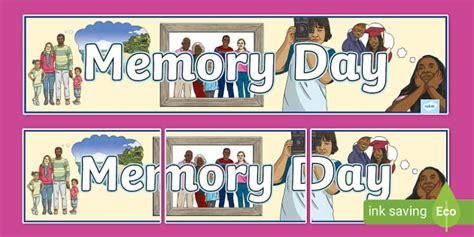 Memory Day Display Banner Teacher Made Twinkl