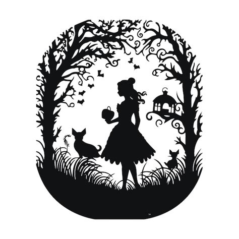 Alice In Wonderland Character Silhouette