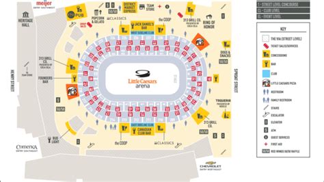 Little Caesars Arena Parking Map