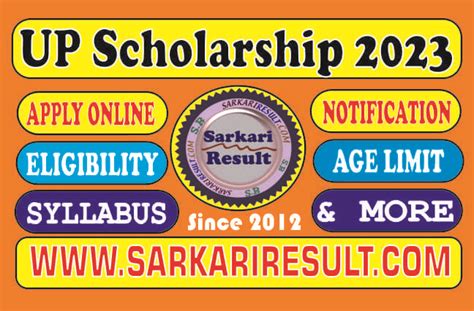 Up Scholarship Pre Matric Class Th And Th Online Form