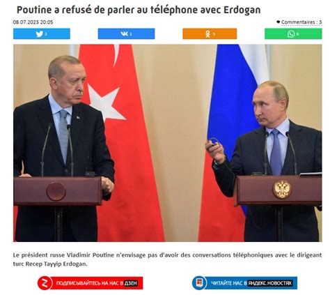 RU UK on Twitter Russie Poutine a refusé de parler au téléphone