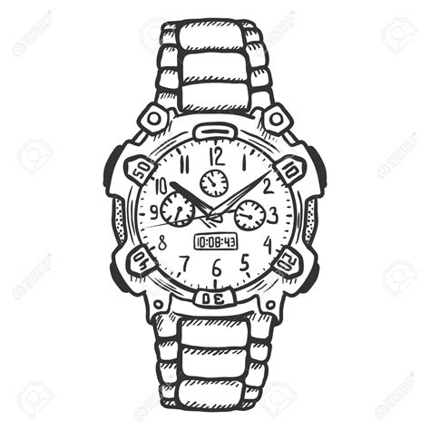 Wrist Watch Clipart Black And White Clipground