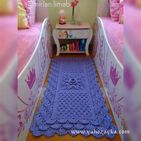 Прямоугольный коврик крючком схема. Красивый коврик для пола своими ...
