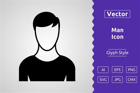 Vector Man Glyph Icon Graphic By Muhammad Atiq · Creative Fabrica