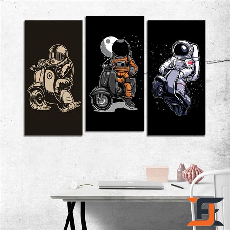 Jual Aftereat Hiasan Dinding Astronaut Vespa Vintage X Cm Walldecor