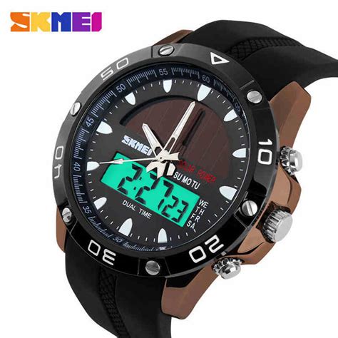 Skmei Solar Power Energy Men Sports Watches Digital Quartz Watch