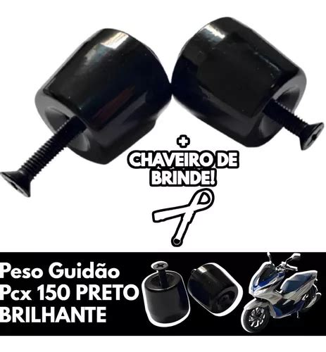 Peso Guidão Honda Pcx 150 2019 2020 2021 Preto Brilhante Parcelamento