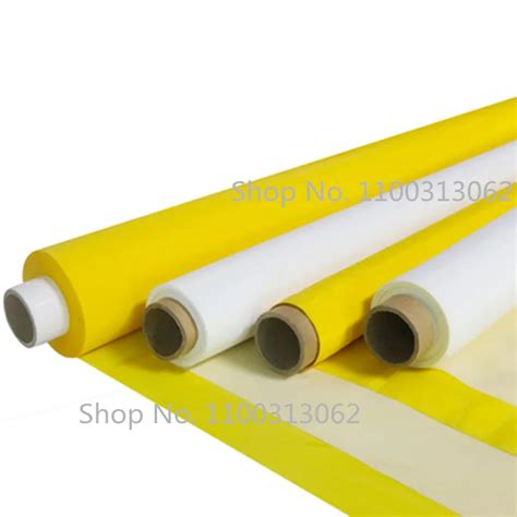 5 10 Meters Yellow 64inches 160cm Width 200m 250m 300m Silk Screen Mesh 80t 120t Durable