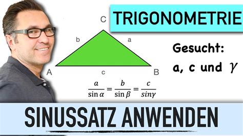 Sinussatz Winkel Und Seiten Im Allgemeinen Dreieck Berechnen