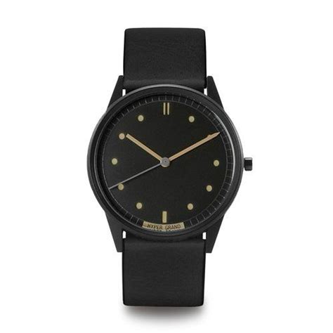 Hypergrand Basic Series Vintage Black Dial Black Leather Watch