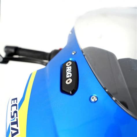 Caches orifice rétroviseur R G RACING noir pour Suzuki GSXR125 2017 et